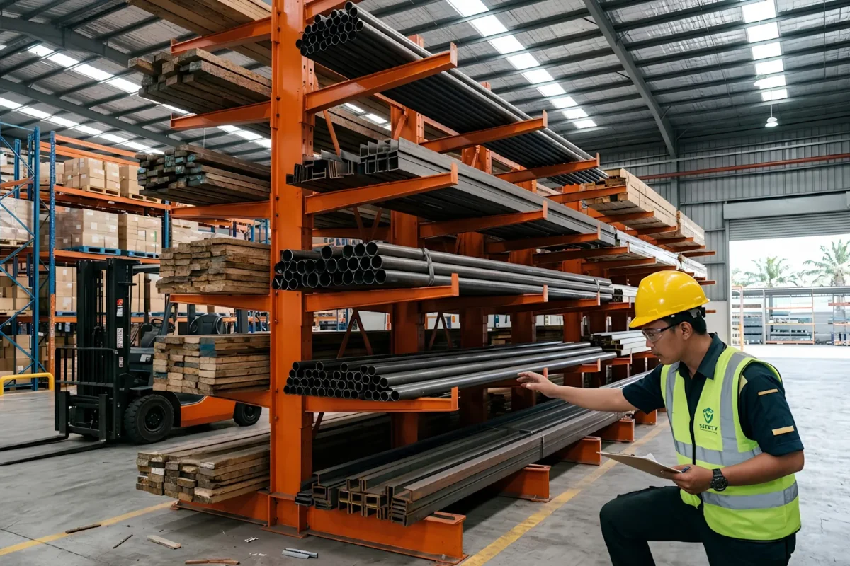 Cantilever Racking System storing long materials
