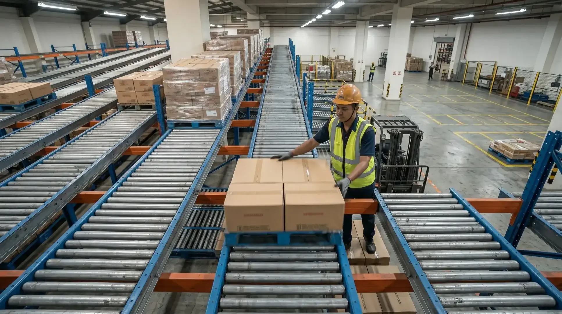 Loading aisle interface for pallet entry